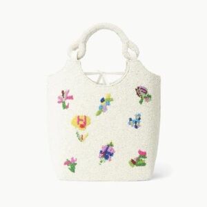 Staud Cote Bag Floral Embellished Tote NWT but damaged